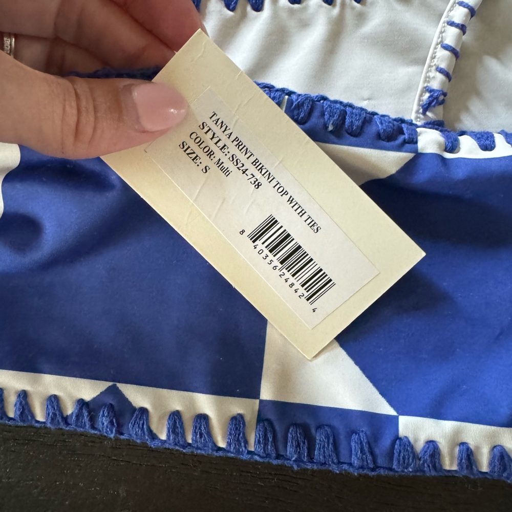SEA NEW YORK TANYA PRINT BIKINI TOP WITH TIES - Picture 7 of 7